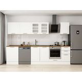 Alvinka 315X210 cm Klasik Mebran Mutfak Dolabı M-E90S60S45-3 Beyaz - Suntalam