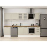 Alvinka 315X210 cm Klasik Mebran Mutfak Dolabı M-E90S60S45-3 Kumtaşı - Suntalam