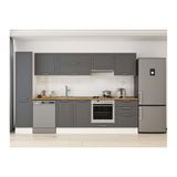 Alvinka 315X210 Cm Klasik Mebran Mutfak Dolabı, Mb E90B45S60 1 Mebran Antrasit Suntalam