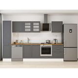 Alvinka 315X210 cm Klasik Mebran Mutfak Dolabı MB-E90B45S60-3 Antrasit - Suntalam