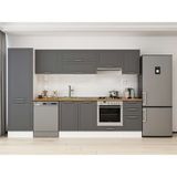 Alvinka 315X210 cm Klasik Mebran Mutfak Dolabı MB-E90B60S45-1 Antrasit - Mdf