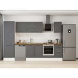 Alvinka 315X210 cm Klasik Mebran Mutfak Dolabı MB-E90B60S45-2 Antrasit - Suntalam