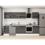 Alvinka 320X210 cm High Gloss Mutfak Dolabı M-E90S50S60-2 Antrasit - Suntalam