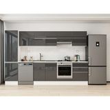 Alvinka 320X210 cm High Gloss Mutfak Dolabı MB-E90B50S60-1 Antrasit - Suntalam