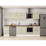 Alvinka 320X210 cm Klasik Mebran Mutfak Dolabı M-E90S50S60-2 Kumtaşı - Mdf