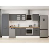 Alvinka 320X210 cm Klasik Mebran Mutfak Dolabı MB-E80B60S60-3 Antrasit - Suntalam