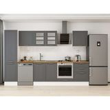 Alvinka 320X210 cm Klasik Mebran Mutfak Dolabı MB-E90B50S60-3 Antrasit - Mdf