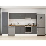 Alvinka 320X210 cm Klasik Mebran Mutfak Dolabı MB-E90B60S50-1 Antrasit - Mdf