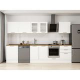 Alvinka 330X210 cm Klasik Mebran Mutfak Dolabı M-E90S60S60-3 Beyaz - Suntalam