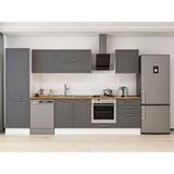 Alvinka 330X210 cm Klasik Mebran Mutfak Dolabı MB-E90B60S60-2 Antrasit - Mdf