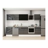 Alvinka 330X210 Cm Mutfak Dolabı, M E90S60S60 3 Antrasit Mdf