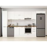 Alvinka 360X222 cm Klasik Mebran Mutfak Dolabı MBB-E80B40S40-1 Beyaz - Suntalam