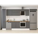 Alvinka 360X222 cm Klasik Mebran Mutfak Dolabı MBB-E80B40S40-2 Antrasit - Suntalam
