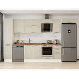 Alvinka 360X222 cm Klasik Mebran Mutfak Dolabı MBB-E80B40S40-2 Kumtaşı - Suntalam - Kum Beji
