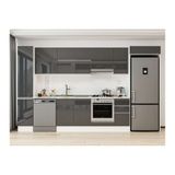 Alvinka 360X222 Cm Mutfak Dolabı, Mbb E80B40S40 1 Antrasit Mdf