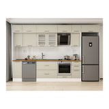 Alvinka 360X240 Cm Klasik Mebran Mutfak Dolabı, Mb E80S40S40 3 Mebran Kumtaşı Mdf