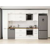 Alvinka 360X240 cm Klasik Mebran Mutfak Dolabı MBB-E80B40S40-2 Beyaz - Mdf