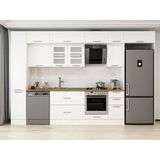 Alvinka 360X240 cm Klasik Mebran Mutfak Dolabı MBB-E80B40S40-3 Beyaz - Suntalam
