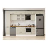 Alvinka 360X240 Cm Klasik Mebran Mutfak Dolabı, Mbb E80B40S40 3 Mebran Kumtaşı Mdf