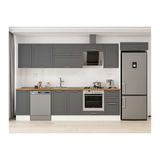 Alvinka 365X222 Cm Klasik Mebran Mutfak Dolabı, Mb E80S40S45 2 Mebran Antrasit Suntalam