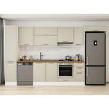 Alvinka 365X222 cm Klasik Mebran Mutfak Dolabı MBB-E80B45S40-1 Kumtaşı - Mdf - Kum Beji