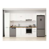 Alvinka 365X222 Cm Klasik Mebran Mutfak Dolabı, Mbb E80B45S40 1 Mebran Beyaz Suntalam