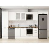 Alvinka 365X222 cm Klasik Mebran Mutfak Dolabı MBB-E80B45S40-3 Beyaz - Mdf