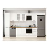 Alvinka 365X222 Cm Klasik Mebran Mutfak Dolabı, Mbb E80B45S40 3 Mebran Beyaz Suntalam