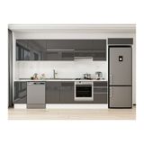 Alvinka 365X222 Cm Mutfak Dolabı, Mb E80S40S45 1 Antrasit Mdf