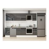 Alvinka 365X222 Cm Mutfak Dolabı, Mb E80S45S40 2 Antrasit Mdf
