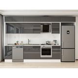 Alvinka 365X240 cm High Gloss Mutfak Dolabı MB-E80S40S45-2 Antrasit - Suntalam