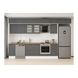 Alvinka 365X240 Cm Klasik Mebran Mutfak Dolabı, Mb E80S40S45 3 Mebran Antrasit Mdf