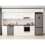Alvinka 365X240 cm Klasik Mebran Mutfak Dolabı MB-E80S45S40-1 Beyaz - Suntalam