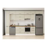 Alvinka 365X240 Cm Klasik Mebran Mutfak Dolabı, Mbb E80B40S45 1 Mebran Kumtaşı Suntalam