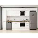 Alvinka 365X240 cm Klasik Mebran Mutfak Dolabı MBB-E80B40S45-2 Beyaz - Suntalam