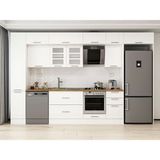 Alvinka 365X240 cm Klasik Mebran Mutfak Dolabı MBB-E80B40S45-3 Antrasit - Mdf