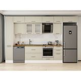 Alvinka 365X240 cm Klasik Mebran Mutfak Dolabı MBB-E80B40S45-3 Kumtaşı - Mdf - Kum Beji