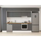 Alvinka 365X240 cm Klasik Mebran Mutfak Dolabı MBB-E80B45S40-1 Antrasit - Mdf