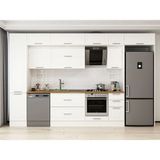 Alvinka 365X240 cm Klasik Mebran Mutfak Dolabı MBB-E80B45S40-2 Beyaz - Mdf