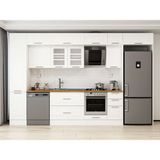 Alvinka 365X240 cm Klasik Mebran Mutfak Dolabı MBB-E80B45S40-3 Beyaz - Suntalam