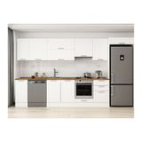 Alvinka 370X222 Cm Klasik Mebran Mutfak Dolabı, Mb E80S40S50 1 Mebran Beyaz Suntalam