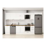 Alvinka 370X222 Cm Klasik Mebran Mutfak Dolabı, Mb E80S50S40 2 Mebran Beyaz Mdf