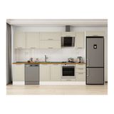 Alvinka 370X222 Cm Klasik Mebran Mutfak Dolabı, Mb E80S50S40 2 Mebran Kumtaşı Mdf