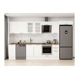 Alvinka 370X222 Cm Klasik Mebran Mutfak Dolabı, Mb E90S40S40 3 Mebran Beyaz Suntalam