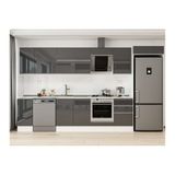 Alvinka 370X222 Cm Mutfak Dolabı, Mb E80S40S50 2 Antrasit Mdf