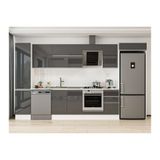 Alvinka 370X222 Cm Mutfak Dolabı, Mbb E80B45S45 2 Antrasit Mdf