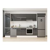 Alvinka 370X222 Cm Mutfak Dolabı, Mbb E80B50S40 1 Antrasit Mdf