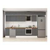Alvinka 370X240 Cm Klasik Mebran Mutfak Dolabı, Mb E80S40S50 2 Mebran Antrasit Suntalam