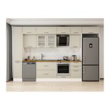Alvinka 370X240 Cm Klasik Mebran Mutfak Dolabı, Mbb E80B40S50 3 Mebran Kumtaşı Mdf