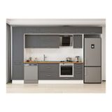 Alvinka 370X240 Cm Klasik Mebran Mutfak Dolabı, Mbb E80B50S40 2 Mebran Antrasit Suntalam